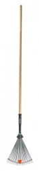 Balai à gazon réglable PureLine – 30 à 50 cm – Dents acier – Manche bois FSC 100 %