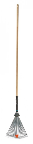Balai à gazon réglable PureLine – 30 à 50 cm – Dents acier – Manche bois FSC 100 %