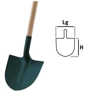Pelle ronde tole - 27 cm - sans manche