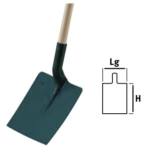 Pelle carrée tôle - 25 cm - manche bois 110 cm certifié PEFC 100%