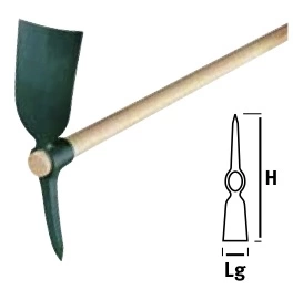 Pioche de cantonnier douille ronde 2 kg - sans manche
