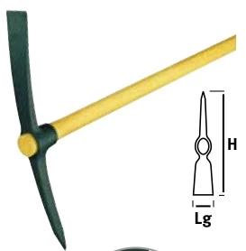 Pioche terrassier douille ronde 2 kg - sans manche