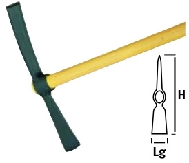 Pioche-hache corse, douille ovale 2 kg - sans manche