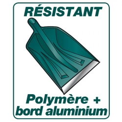 Pelle Smax avec réglette aluminium - manche bois pomme certifié PEFC 100%