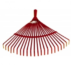 Balai à gazon et feuilles 44 cm (fil ronds) sans manche