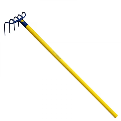 Croc a fumier a douille - 5 dents - manche composite tube 115 cm