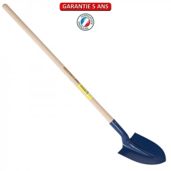 Pelle fortification ronde emmanchée droit 130 – Largeur 21 cm