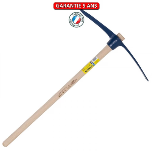 Pioche terrassier œil rond 2,5 kg – Emmanché droit 100 cm