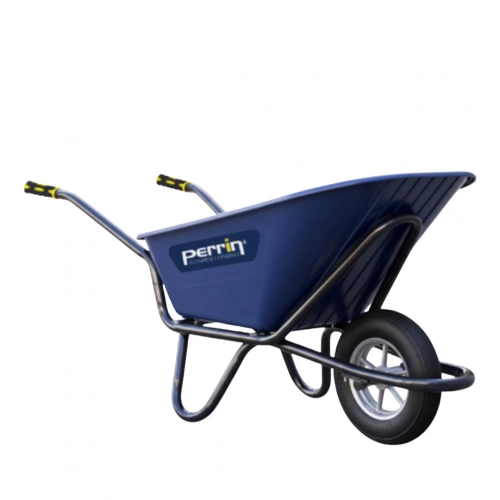 Brouette 120 L roue gonflée – charge 320 kg PEHD renforcé