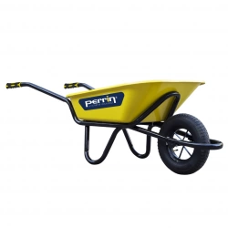 Brouette chantier 100 L – Olympic renforcée – roue gonflée – double châssis acier Ø32 mm – 250 kg