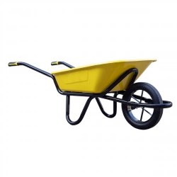 Brouette chantier 100 L – Olympic renforcée – roue pleine – double châssis acier Ø32 mm – 250 kg