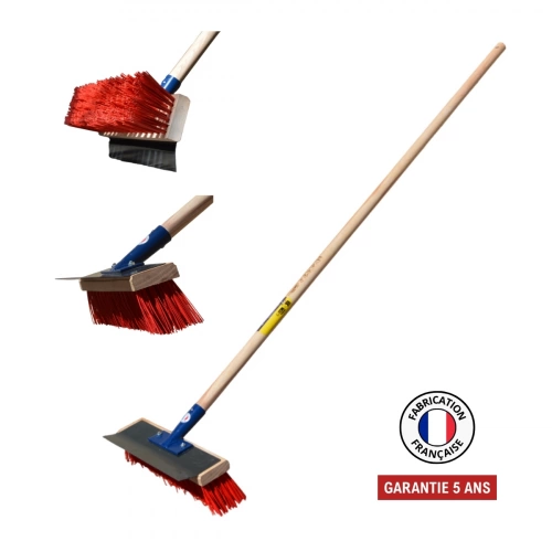 Balai grattoir 32 cm – lame réversible – manche 150 cm PEFC