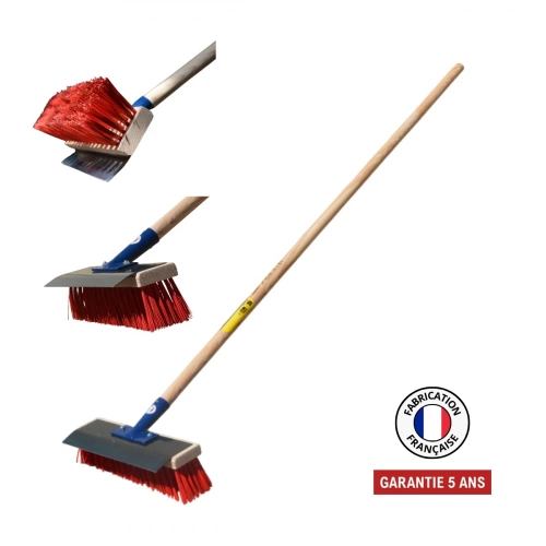 Balai racloir 32 cm – lame réversible – manche 150 cm PEFC