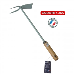 Serfouette à oignons panne et fourche – manche extra-long bois PEFC