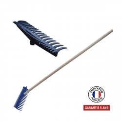 Râteau réversible 16/30 dents nylon renforcé fibre de verre – manche 150 cm PEFC