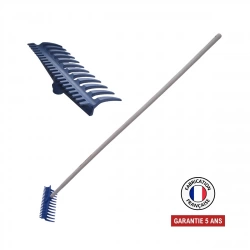 Râteau réversible 12/22 dents nylon renforcé fibre de verre – manche 165 cm PEFC